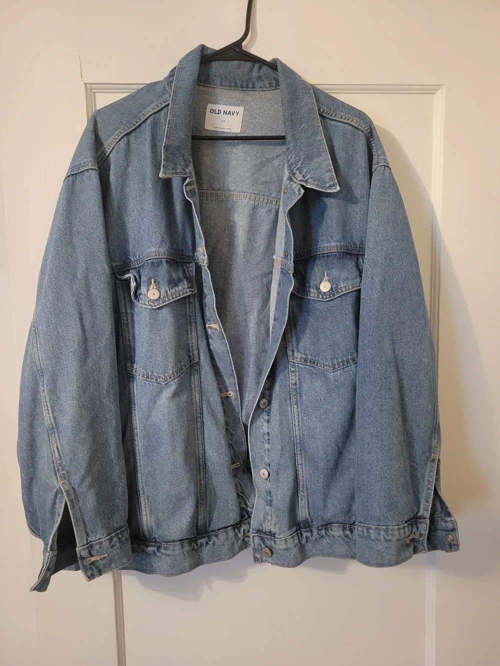 Old Navy Light Blue Denim Jean Jacket - Oversized Relaxed Fit